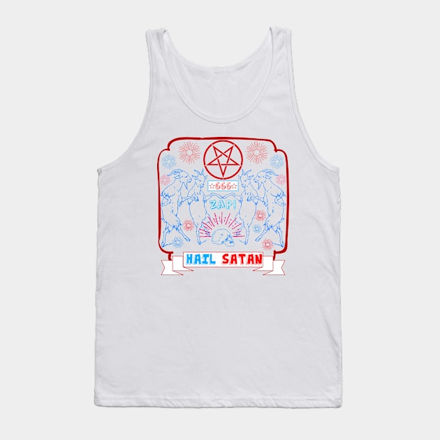 HAIL SATAN Tank Top by theanomalius_merch